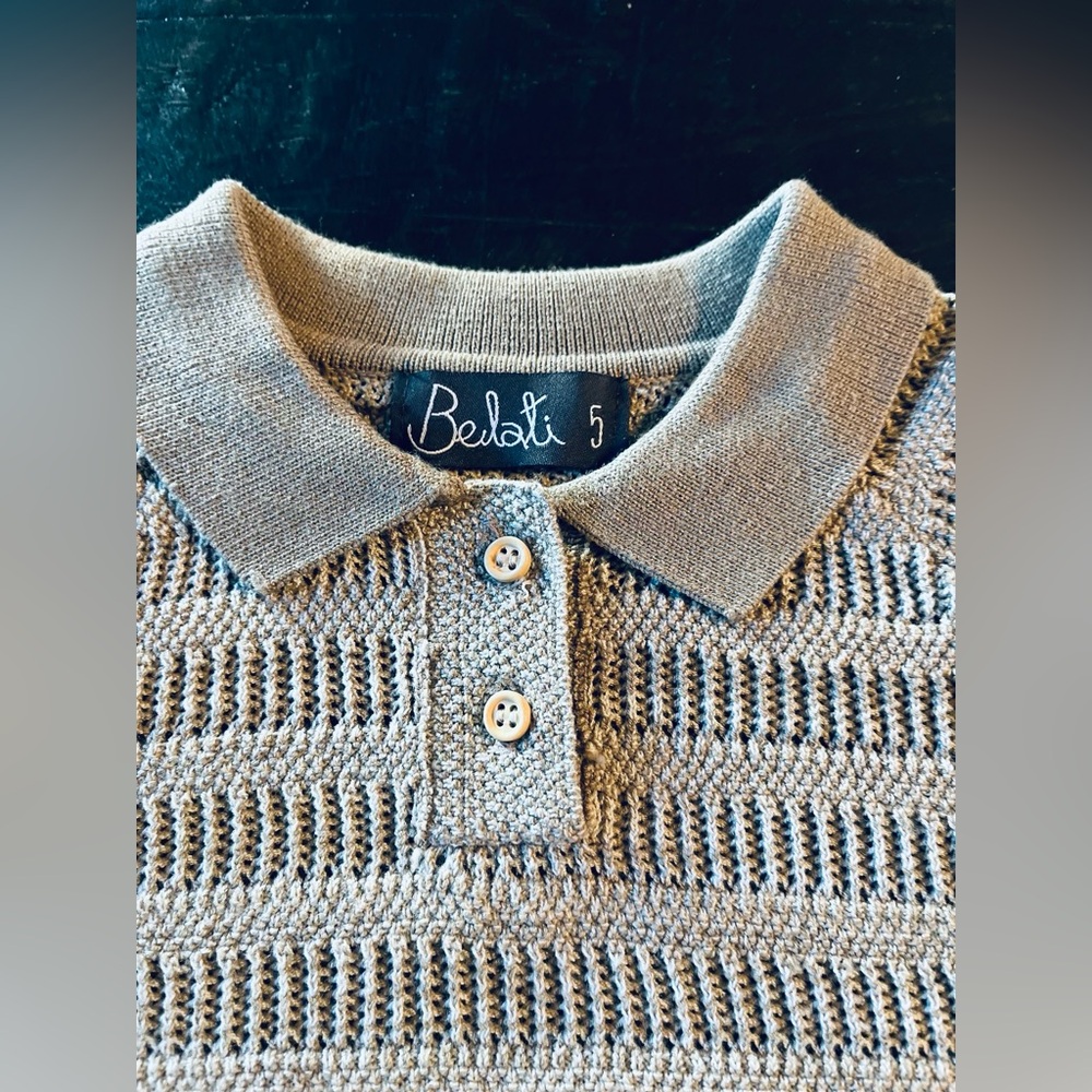 BELATI POINTELLE KNIT BEIGE SHIRT SIZE 5 - Picture 4 of 12